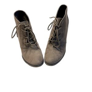 Mia Shayna Brown Suede Ankle Booties